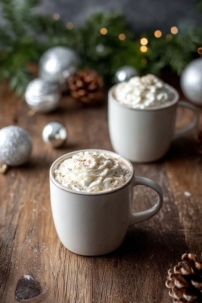 Eggnog Latte with Vanilla Simple Syrup Recipe