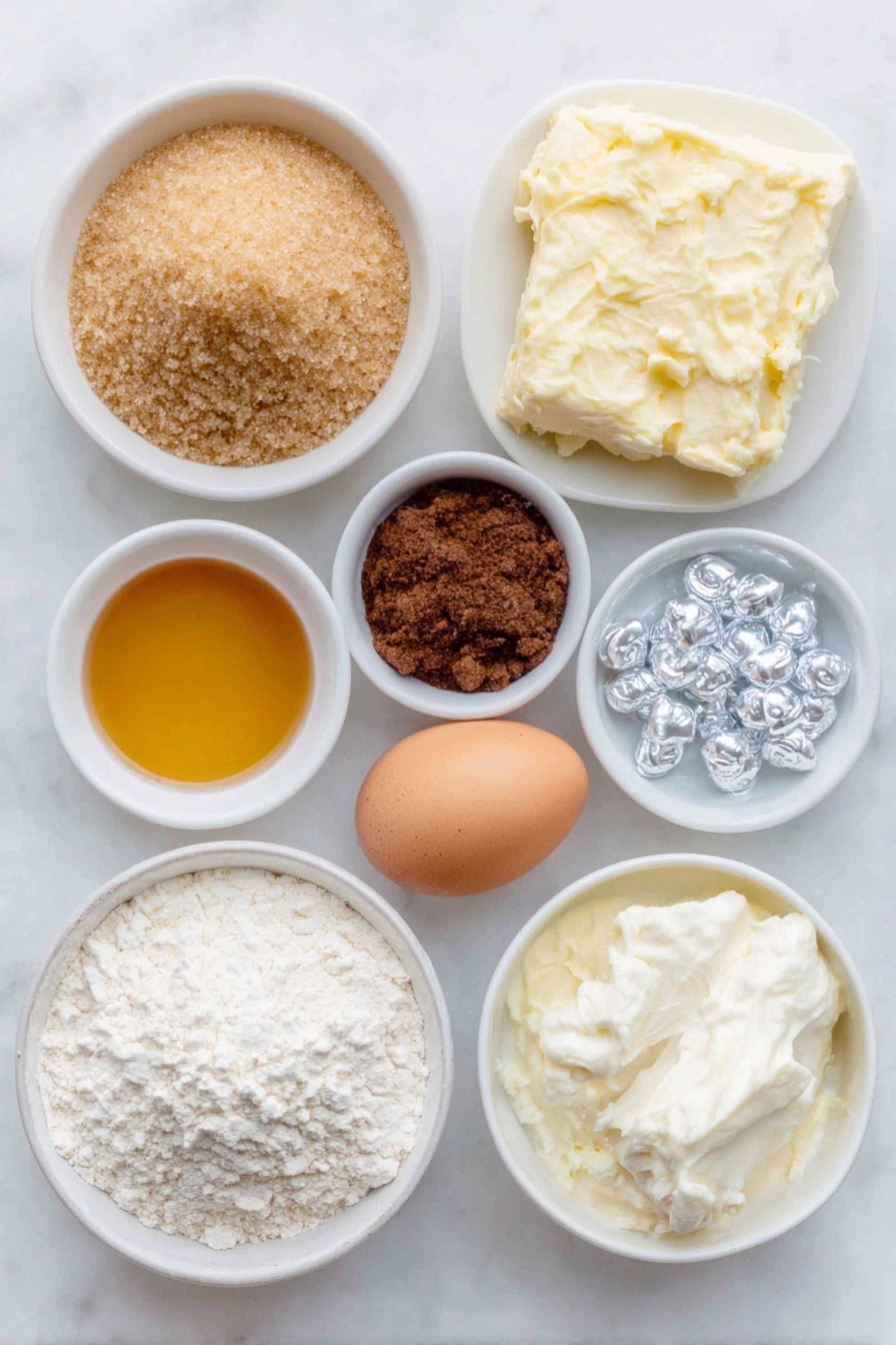 Flat lay of a small mound of light brown sugar, a small white ceramic bowl of golden syrup, a chunk of pale yellow butter, a pile of plain white flour, a separate pile of self-raising flour, a small white bowl of warm brown ground ginger, a small white bowl of mixed spice powder in muted earth tones, a small white bowl of dark brown ground cloves, a small white bowl of light beige bicarbonate of soda powder, a single whole uncracked brown egg with a smooth shell, a large white ceramic bowl filled with thick white royal icing, a small white bowl of fresh pale yellow strained lemon juice, and a scattering of shiny silver cachous candies, all arranged symmetrically without overlap, placed on a clean white marble surface, soft natural light, photo taken with an iPhone, professional food photography style, fresh ingredients, white ceramic bowls, no bottles, no duplicates, no utensils, no packaging --ar 2:3 --v 7 --p m7354615311229779997 - Gingerbread Christmas Tree, Gingerbread Christmas Tree Decoration, Holiday Gingerbread Craft, Christmas Tree Baking Ideas, Festive Gingerbread Recipes