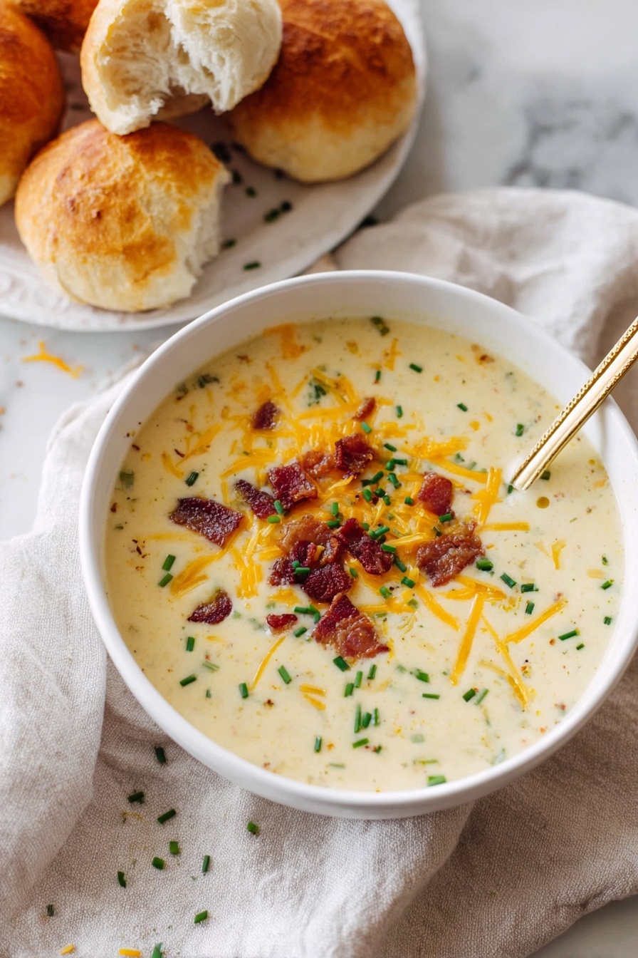 Creamy Potato Soup with Leeks Recipe - Serving