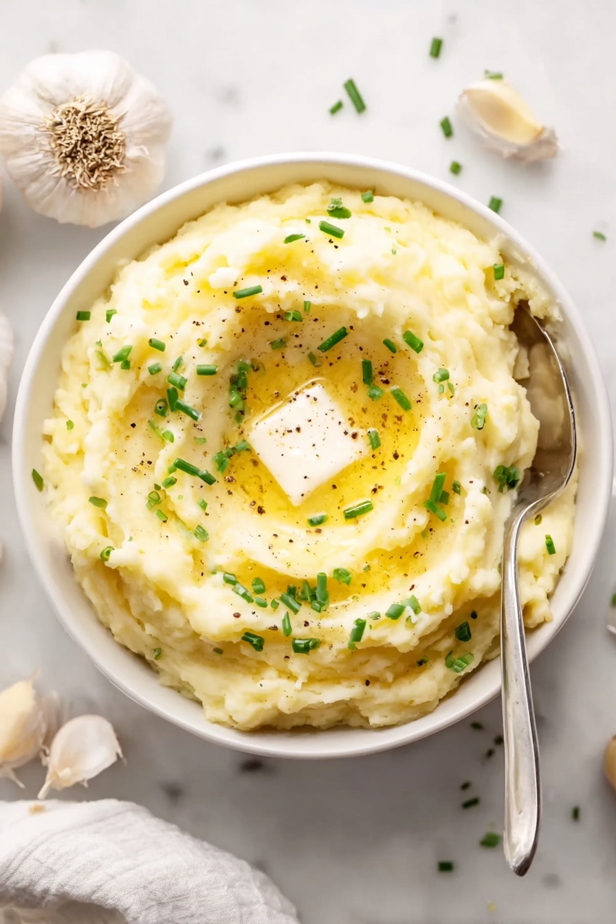 Garlic Mashed Potatoes Recipe - Serving