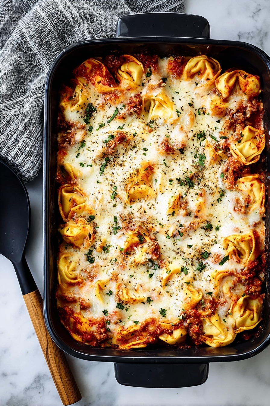 Baked Tortellini Casserole with Italian Cheese Recipe - Serving