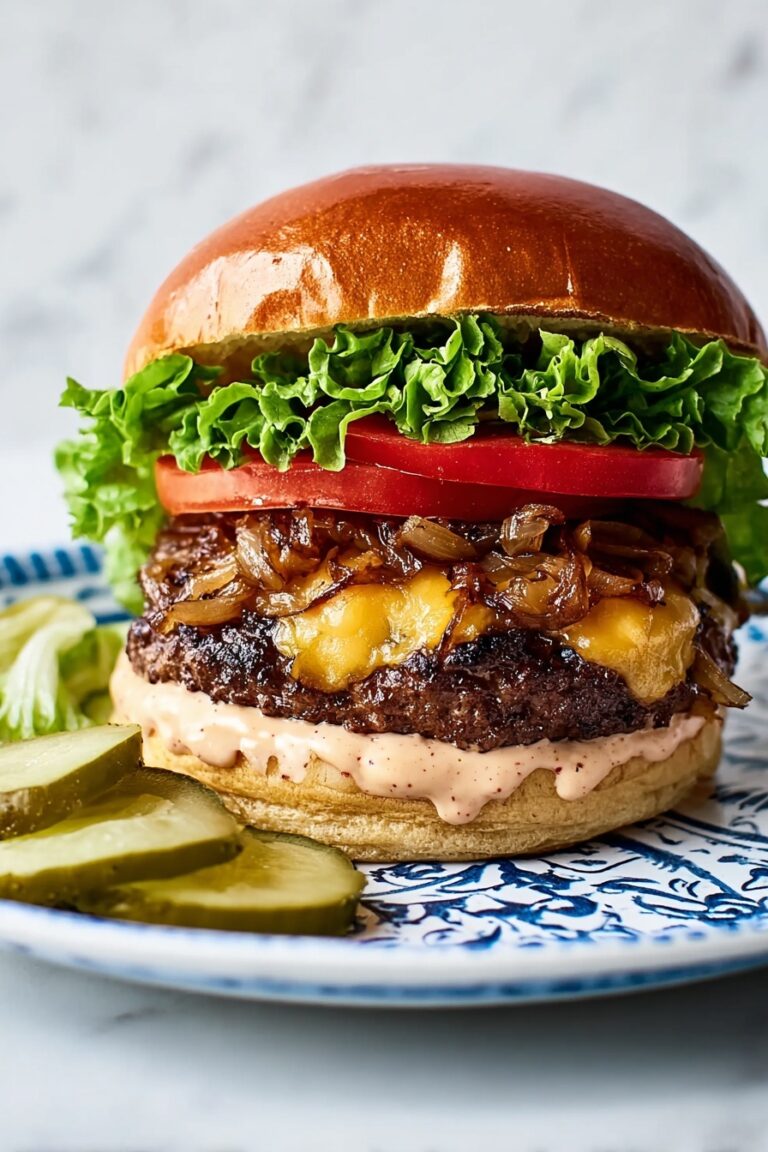 Juicy Beef Cheeseburger with Secret Sauce Recipe