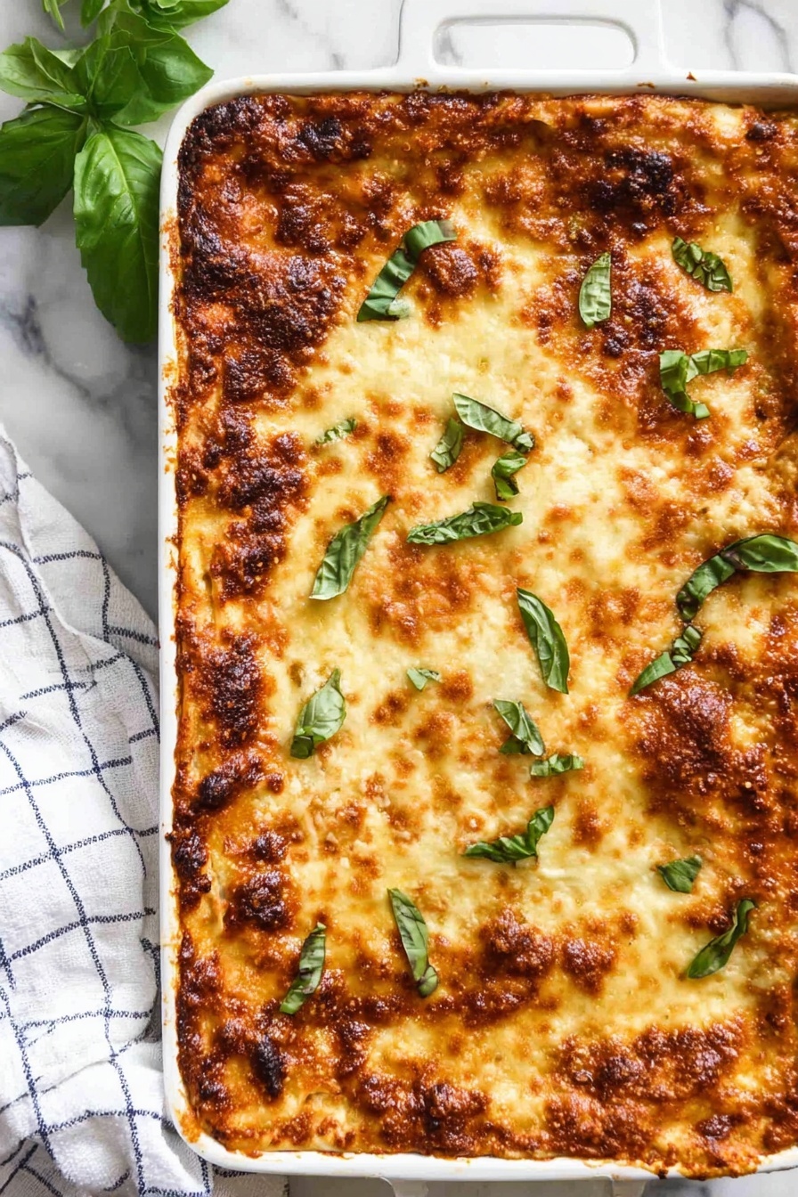 Classic Beef Lasagna with Cheese Sauce Recipe - Serving