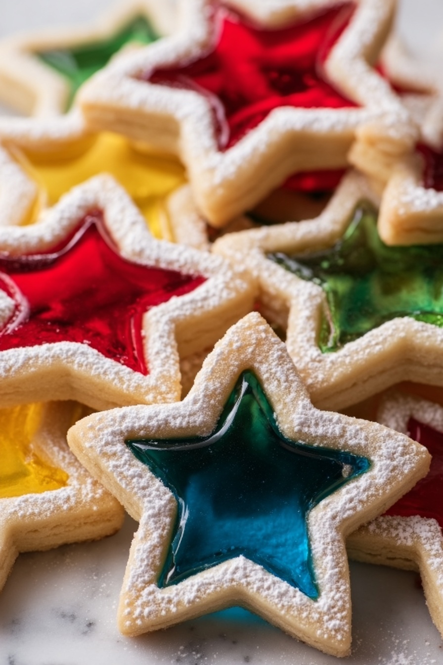 Stained Glass Cookies with Candy Centers Recipe - Serving