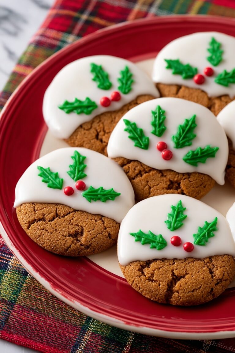 White Chocolate Dipped Ginger Cookies Recipe