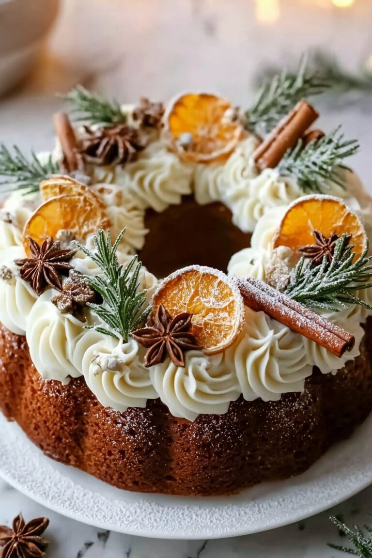 Spiced Gingerbread Wreath Cake Recipe