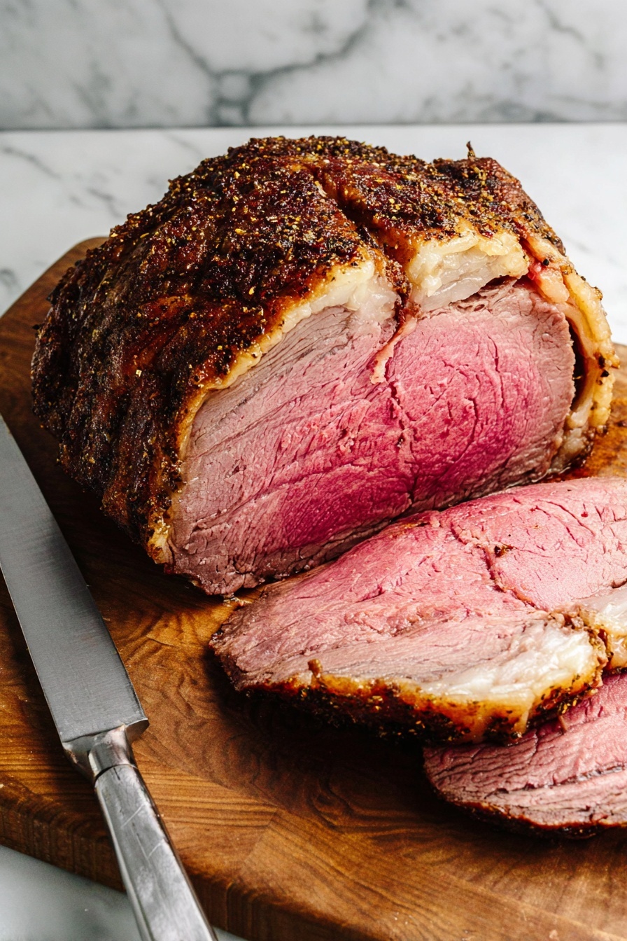 Best No-Fail Garlic Herb Prime Rib Recipe - Serving