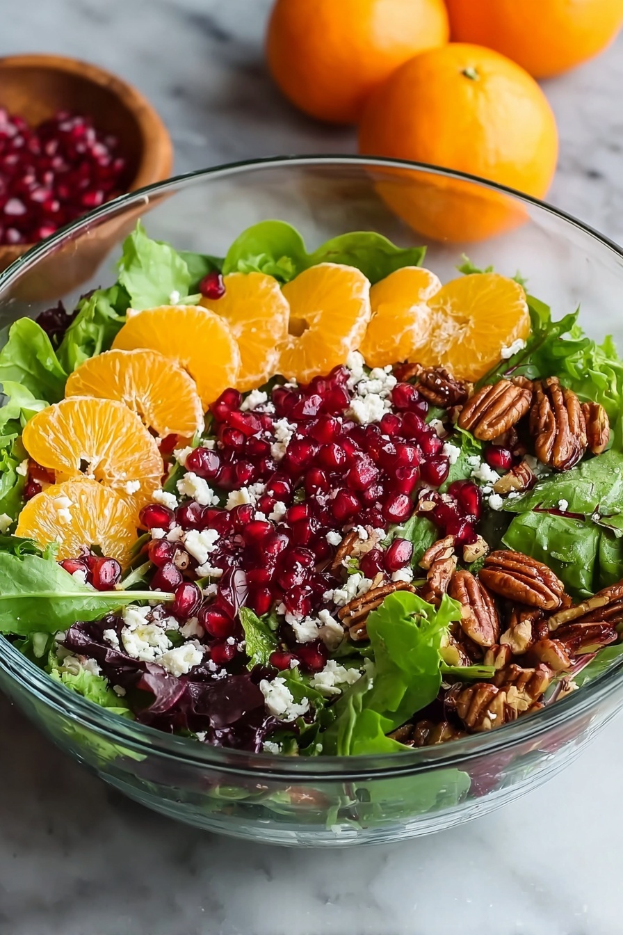Festive Citrus Pomegranate Salad Recipe - Serving