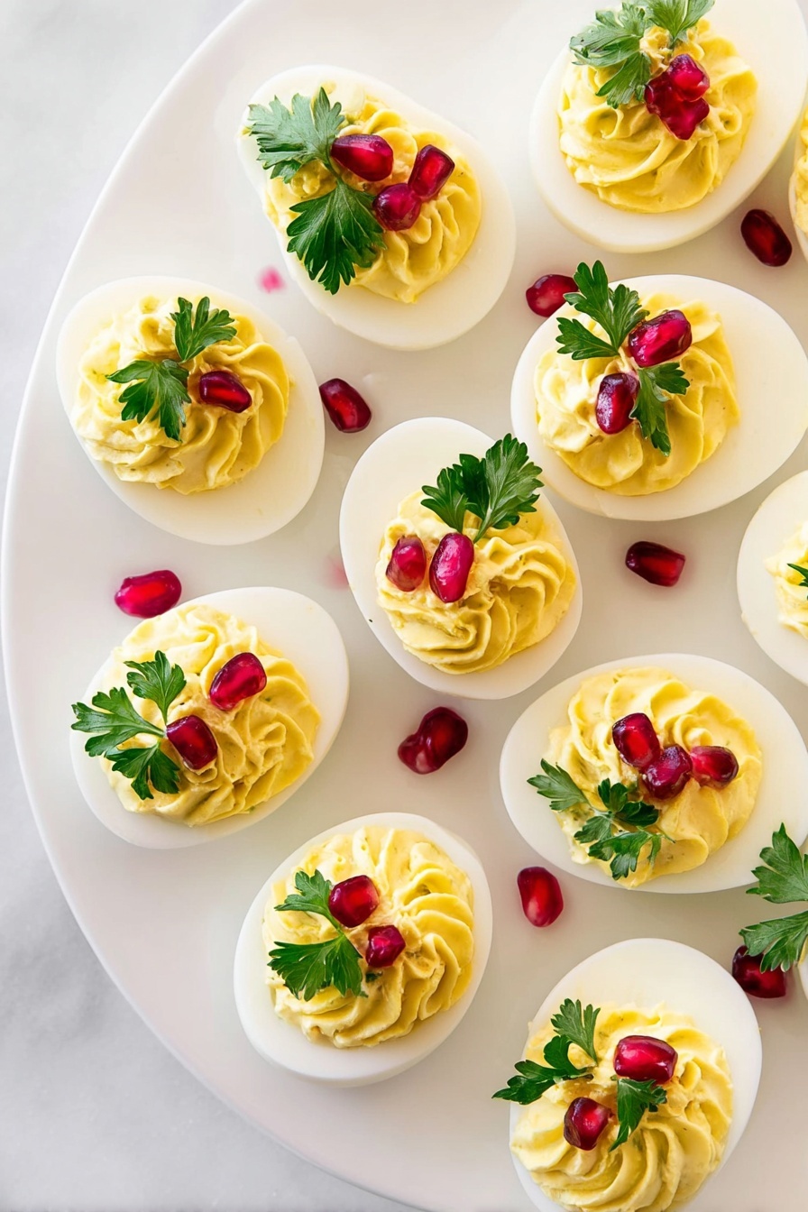 Festive Instant Pot Deviled Eggs Recipe - Serving