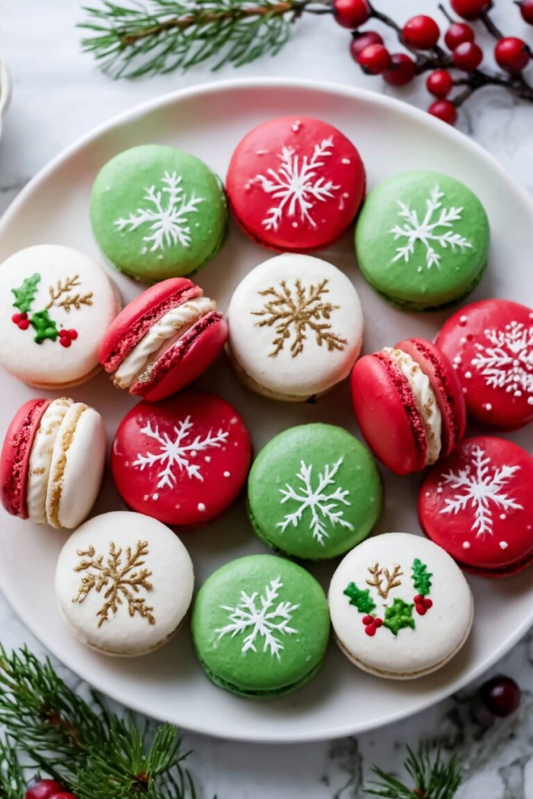 Festive Christmas Macarons with Buttercream Recipe