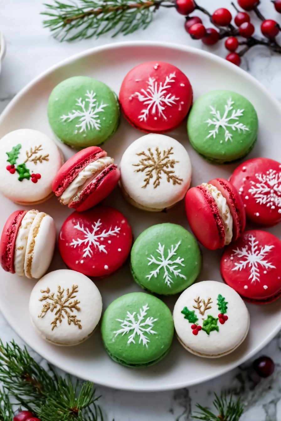 Festive Christmas Macarons with Buttercream Recipe