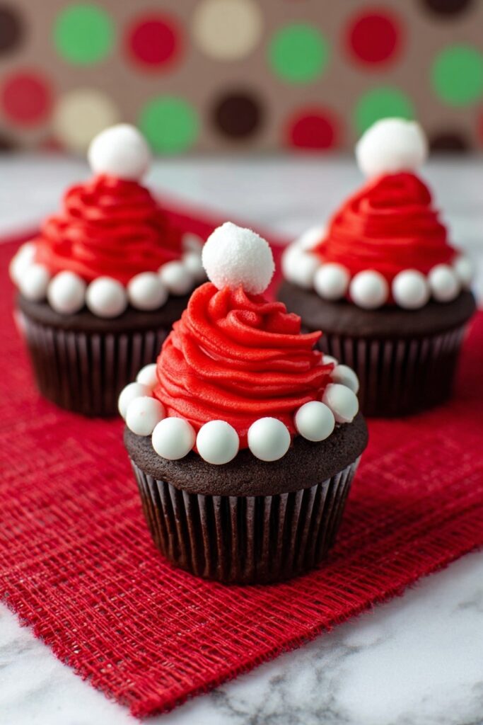 Santa Hat Cupcakes Recipe