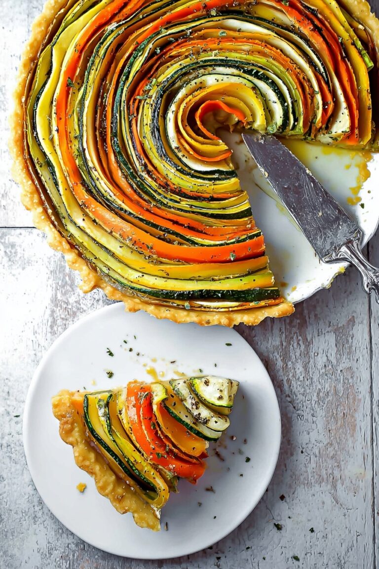 Vegetable Spiral Tart with Pesto Recipe