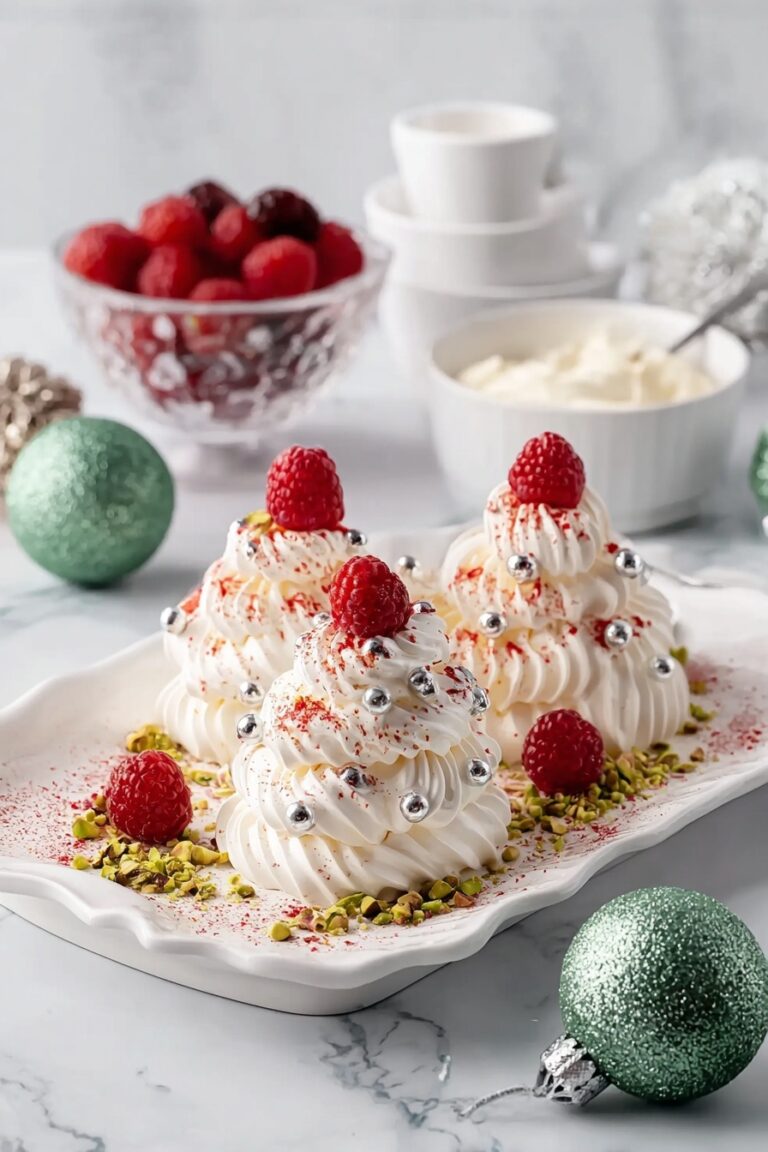 Mini Pavlova Christmas Trees Recipe