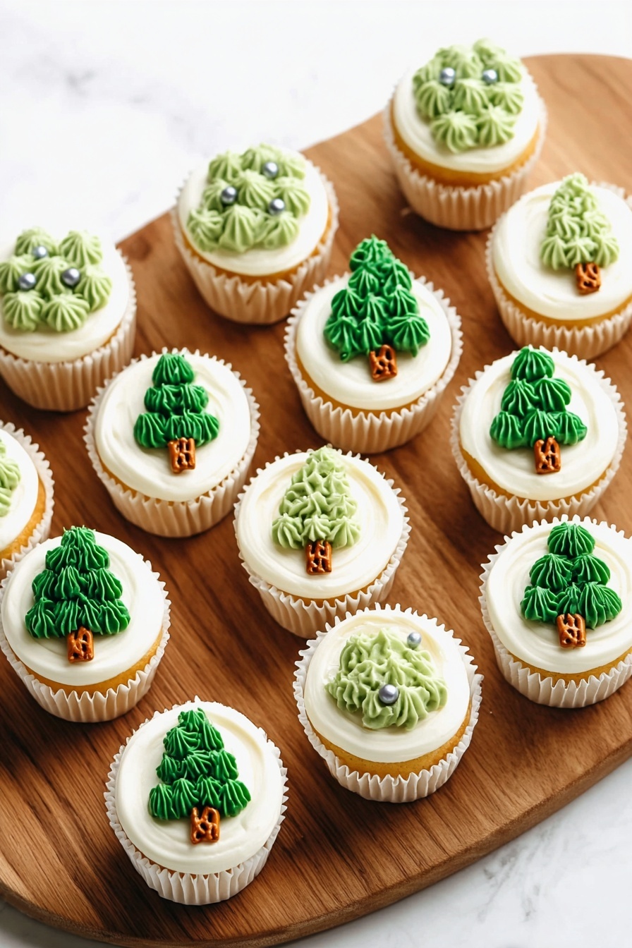 Christmas Vanilla Cupcakes Recipe - Serving
