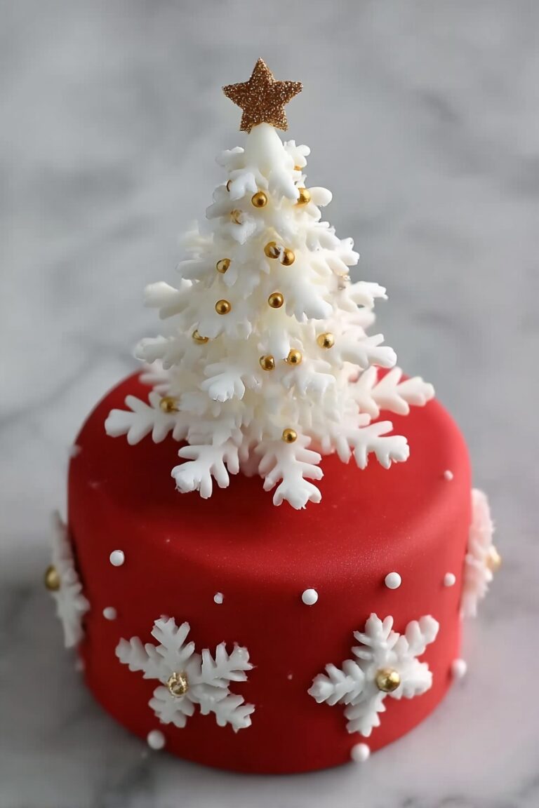 Sneeuwvlokken Kerstboom Taartdecoratie Recipe