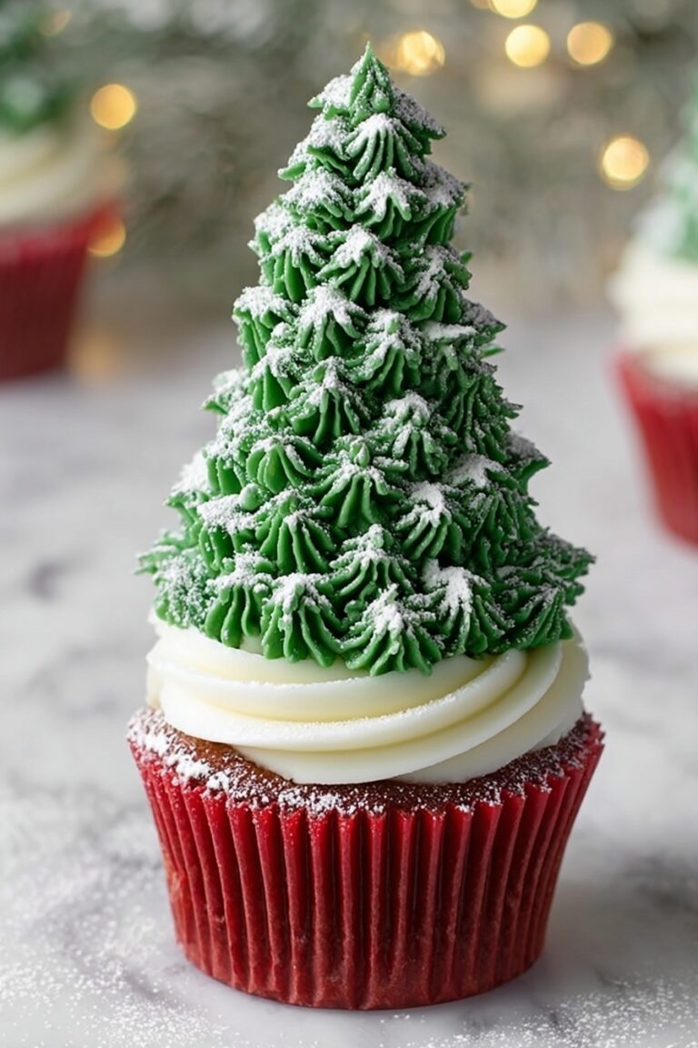 Festive Christmas Tree Cupcakes Recipe