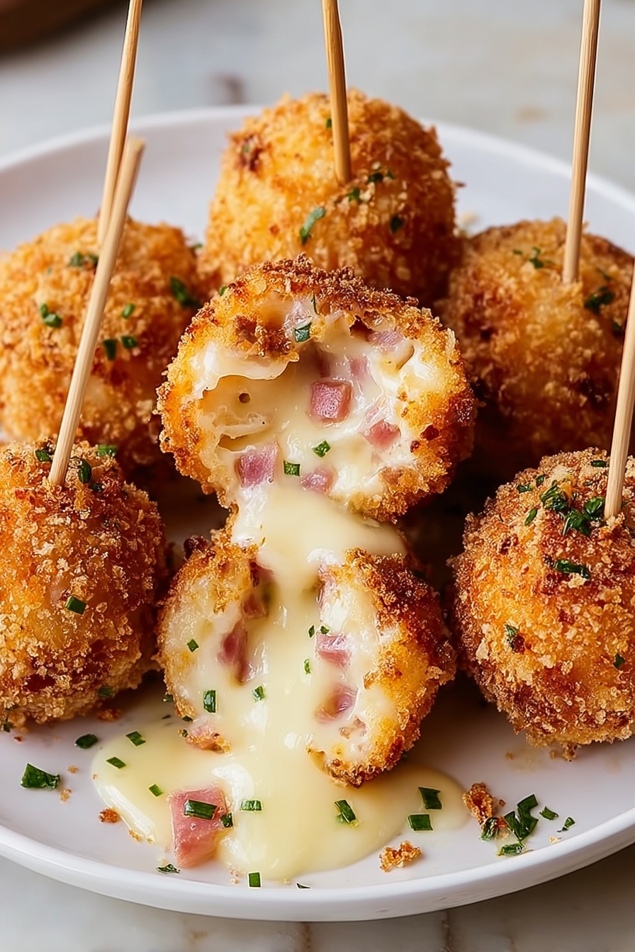 Cheese-Stuffed Chicken Cordon Bleu Bites Recipe - Serving