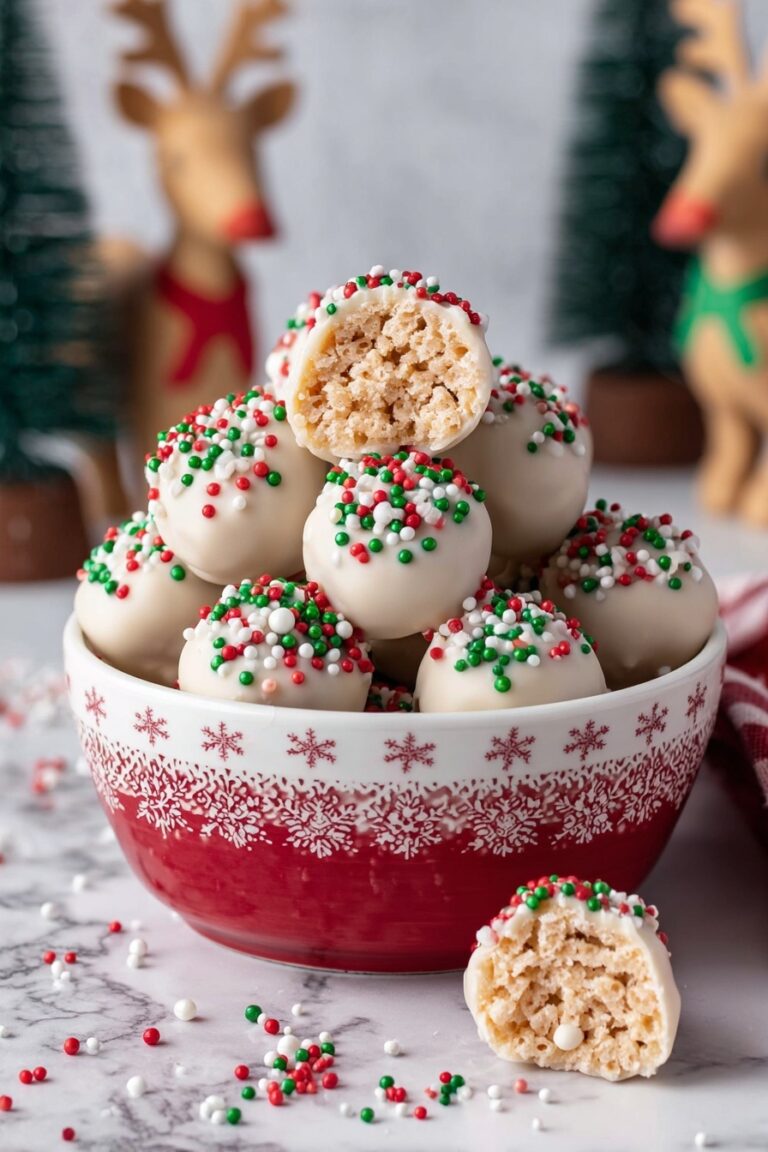 Festive White Chocolate Rice Krispies Balls Recipe