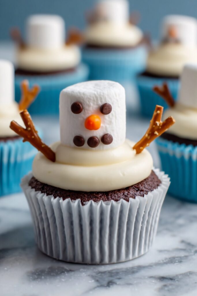 Snowman Cupcake Muffins Recipe