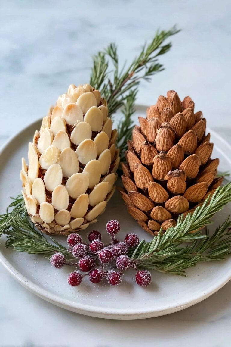 Pinecone Cheese Ball with Almonds Recipe