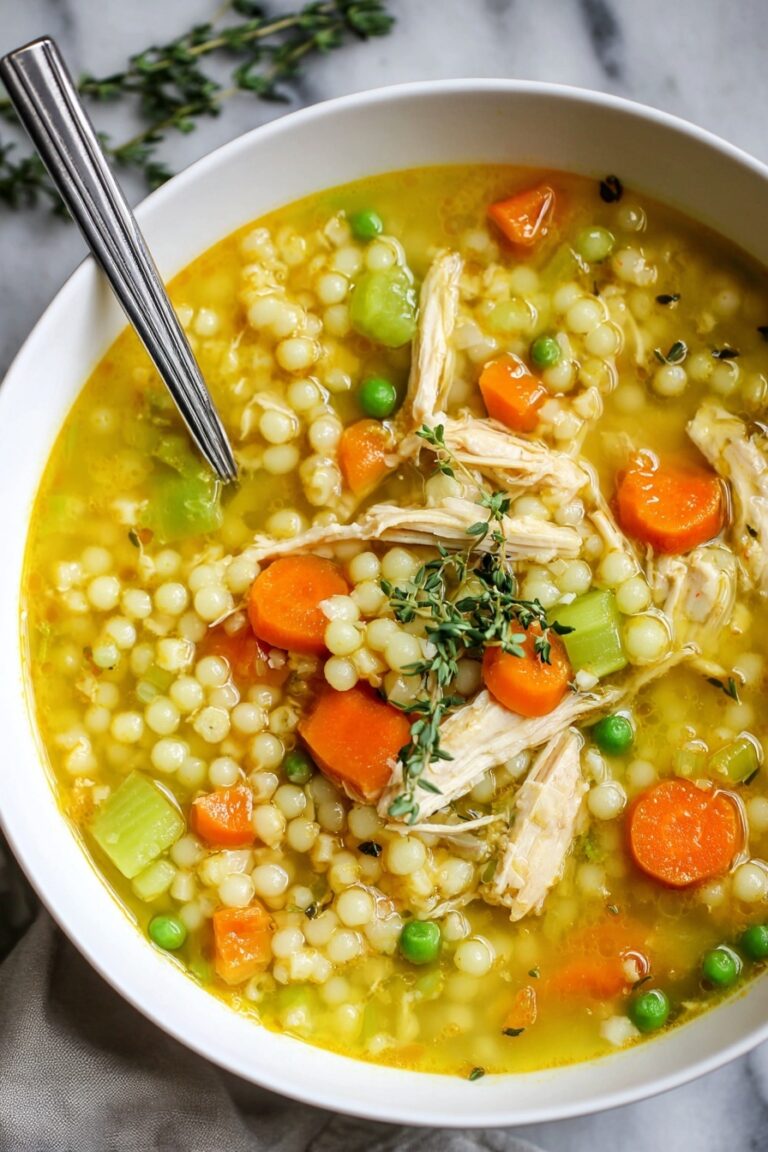 Healing Chicken Soup with Couscous Recipe