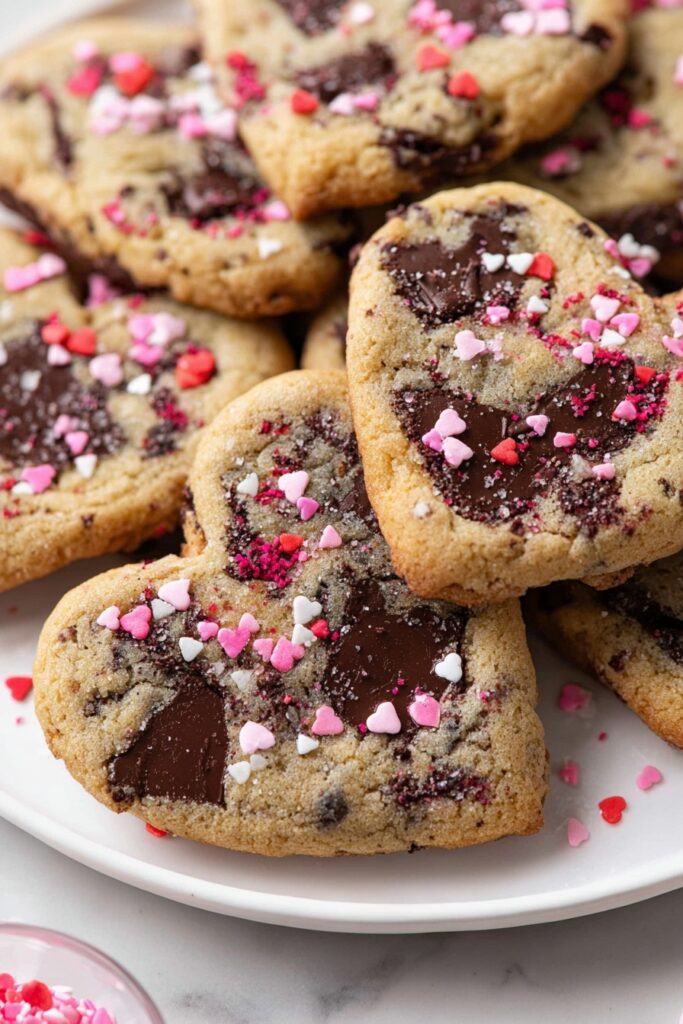 Heart-Shaped Chocolate Chip Cookies Recipe