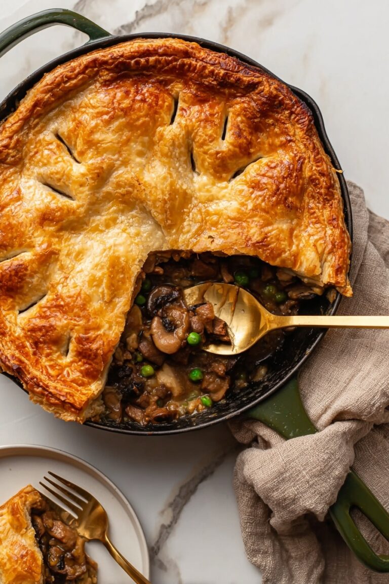 Mushroom Pot Pie with Puff Pastry Recipe