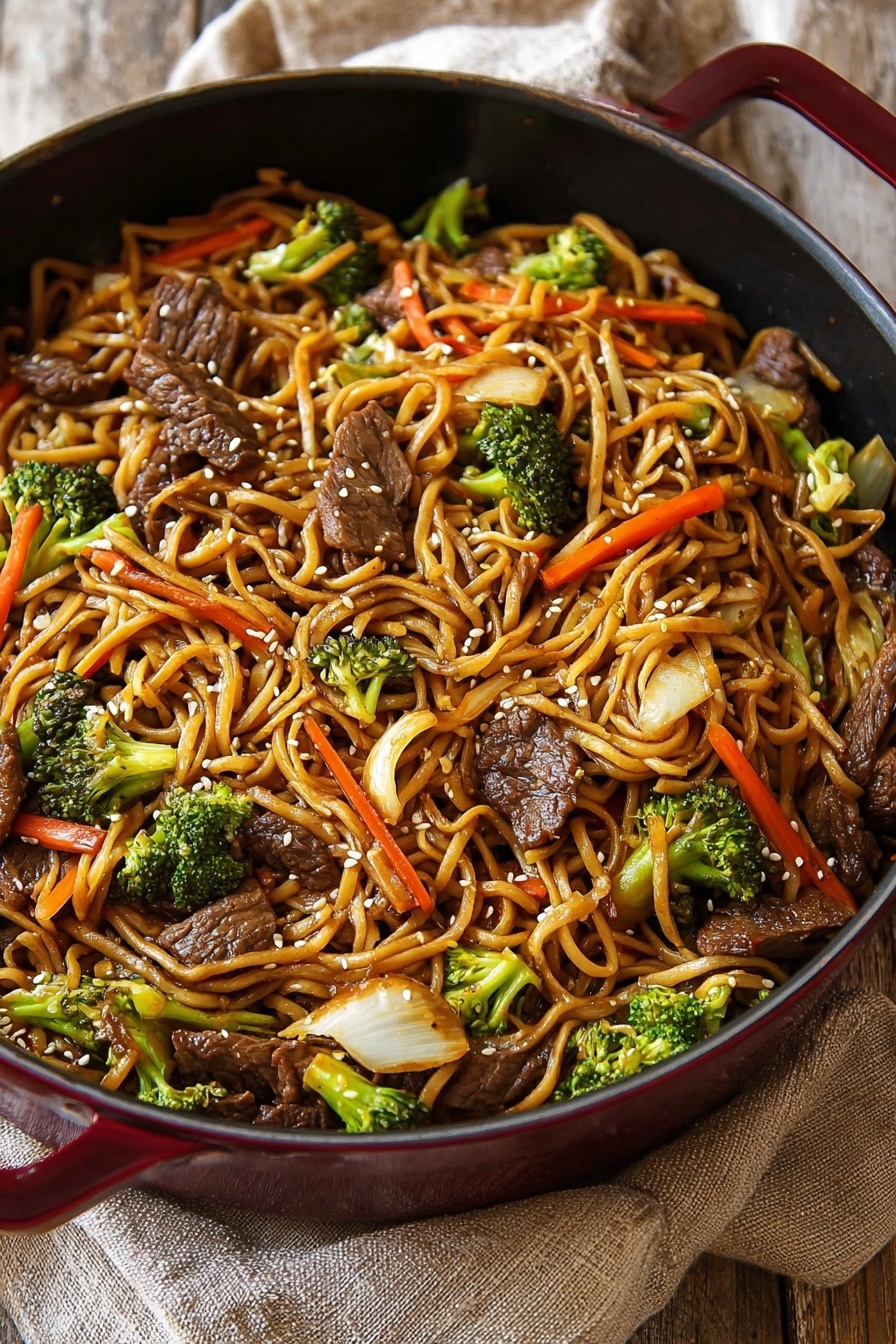 Beef Lo Mein Recipe - Serving