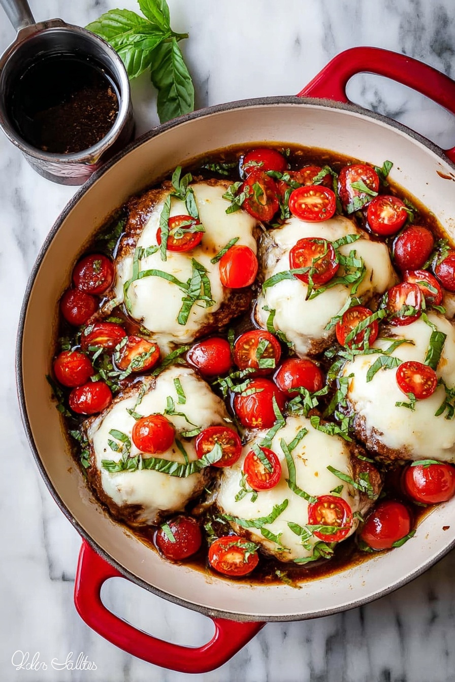 Balsamic Glazed Caprese Chicken Recipe - Serving