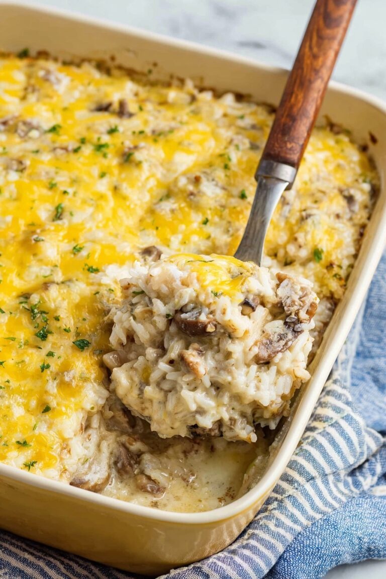 Cheesy Ground Beef and Rice Bake Recipe