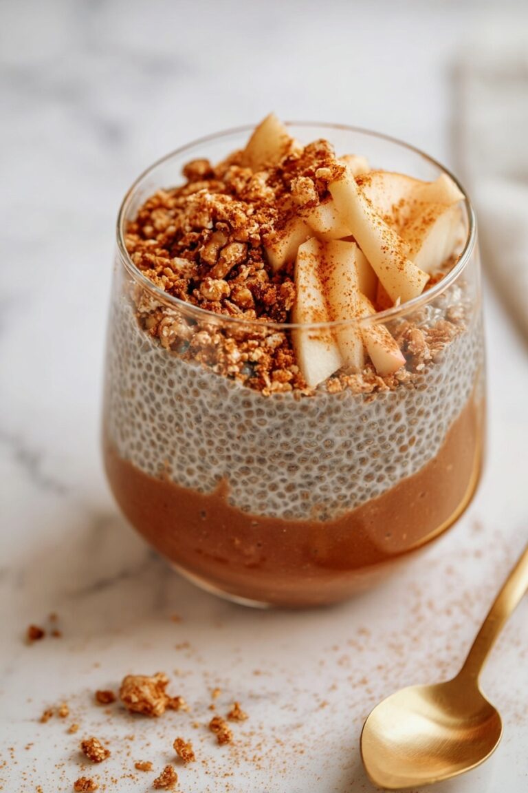 Apple Cinnamon Chia Pudding with Crispy Crumble Recipe