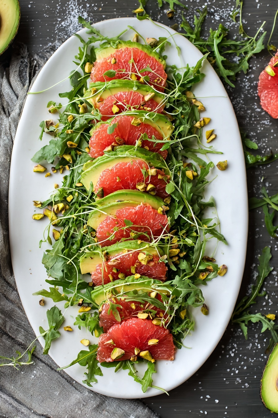 Grapefruit and Avocado Salad with Pistachios Recipe