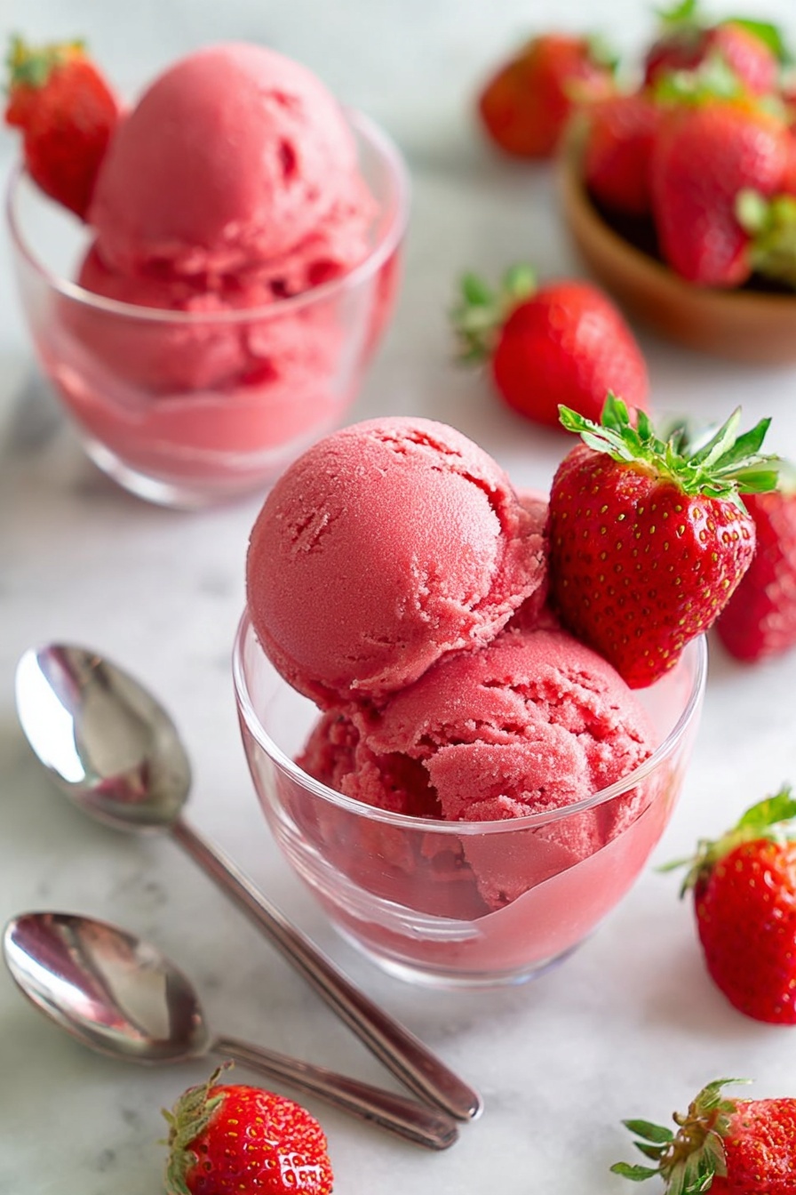 Easy Strawberry Sorbet Recipe