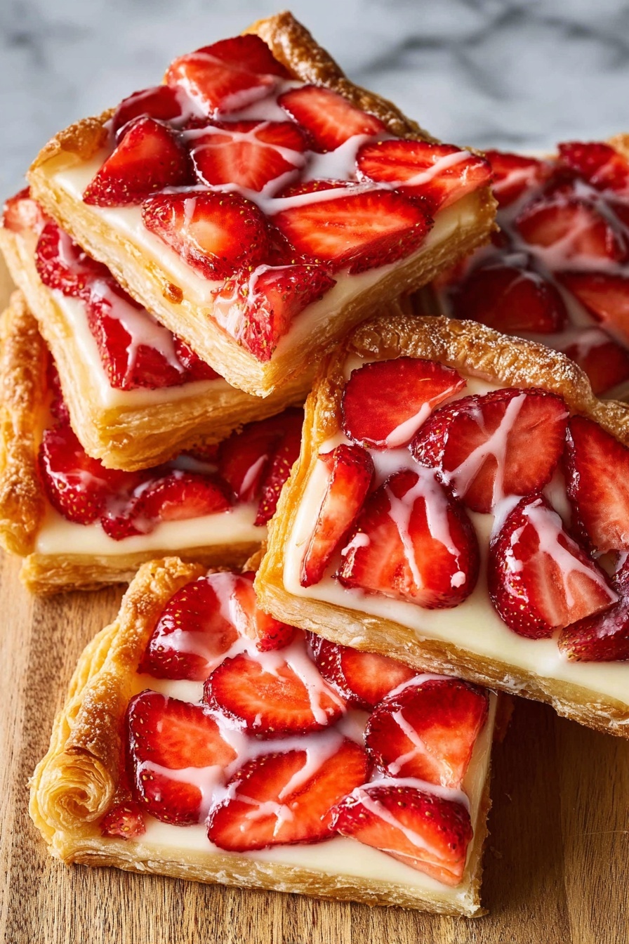 Strawberry Danish Pastry with Cream Cheese Recipe