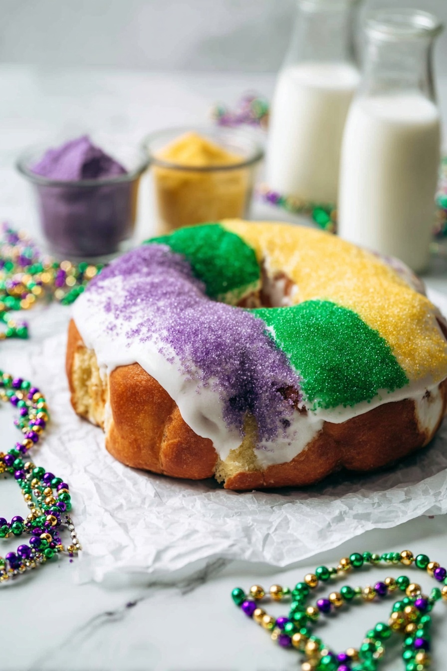 Mardi Gras King Cake Recipe - Serving