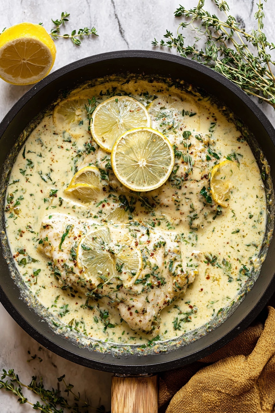 Creamy Lemon Garlic Tilapia Recipe
