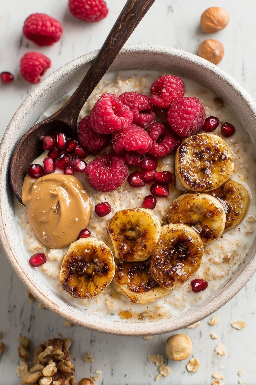 Caramelized Banana Oatmeal Bowl Recipe - Serving