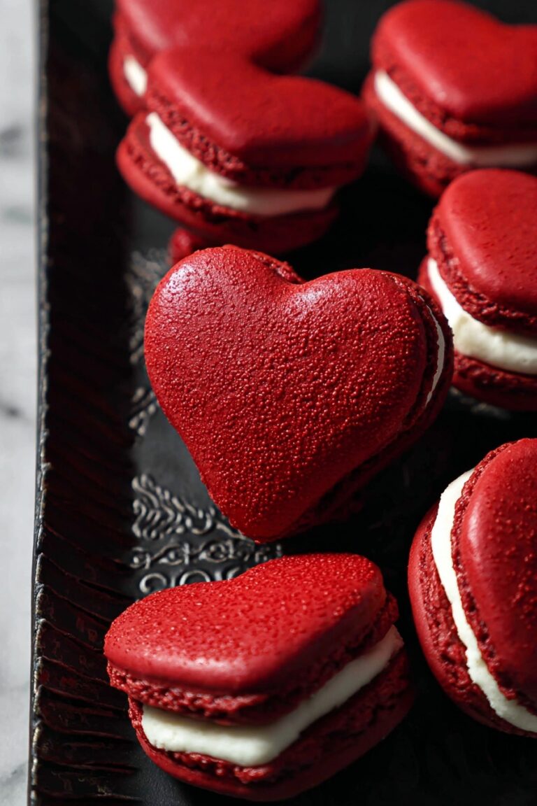 Red Velvet Macarons with Mascarpone Frosting Recipe