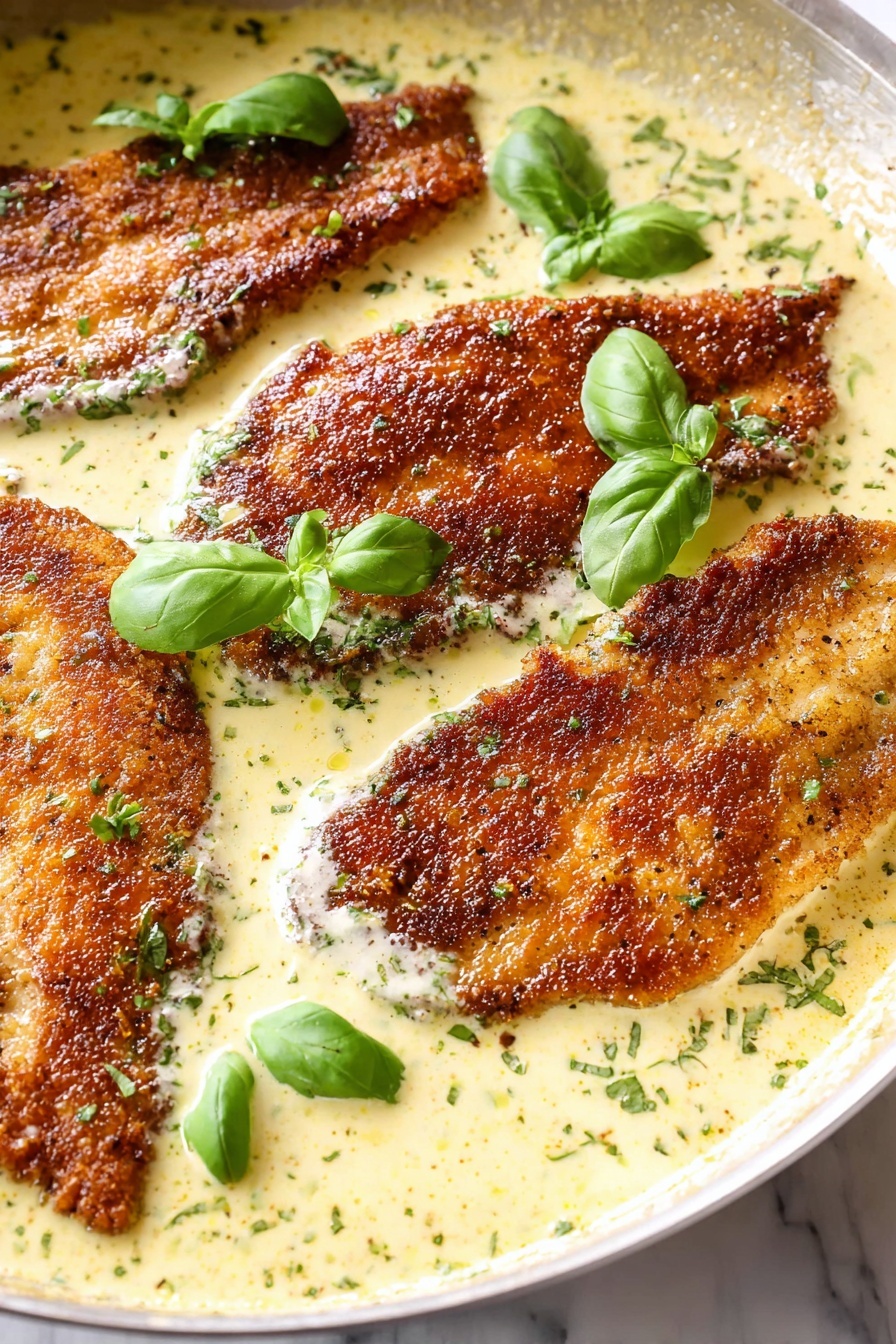 Pan-Fried Tilapia with Pesto Cream Sauce Recipe