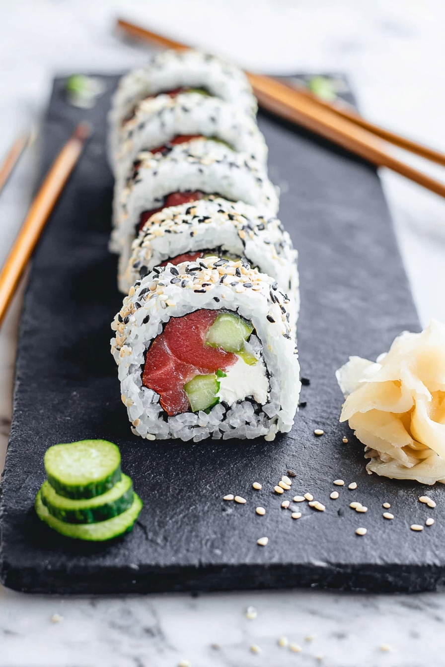 Salmon and Cream Cheese Philadelphia Sushi Rolls Recipe
