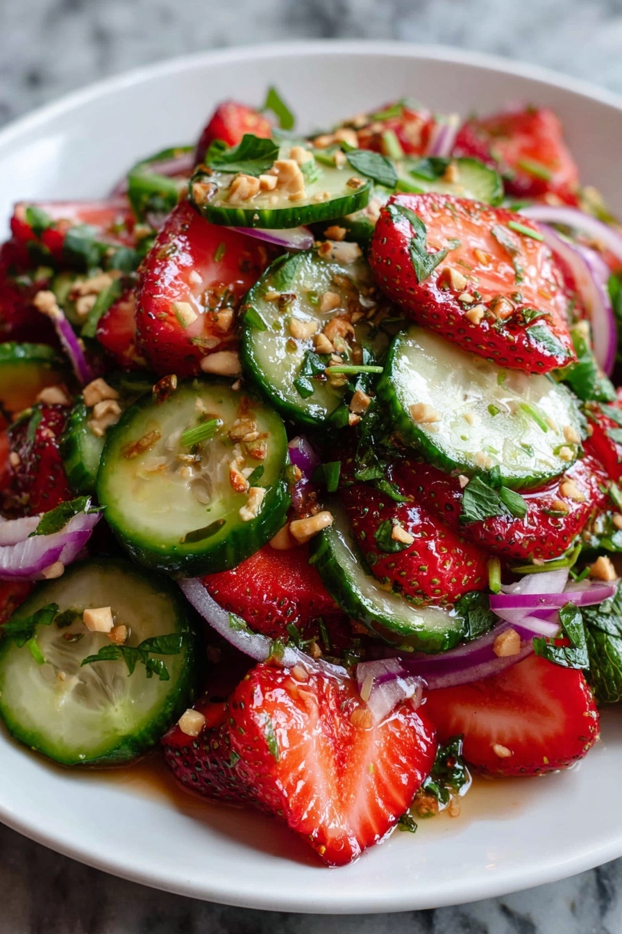 Cucumber Strawberry Salad with Mint Recipe