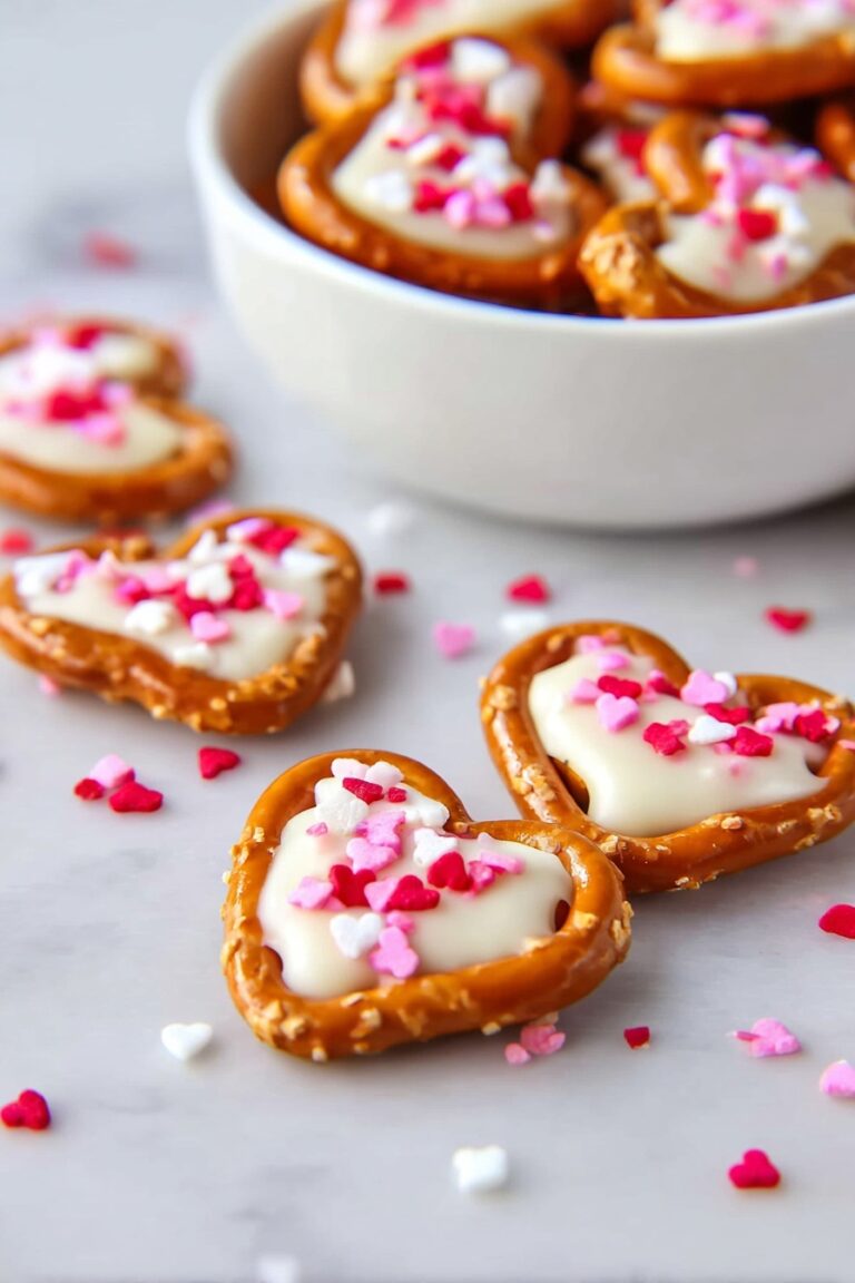 White Chocolate Pretzel Hearts Recipe