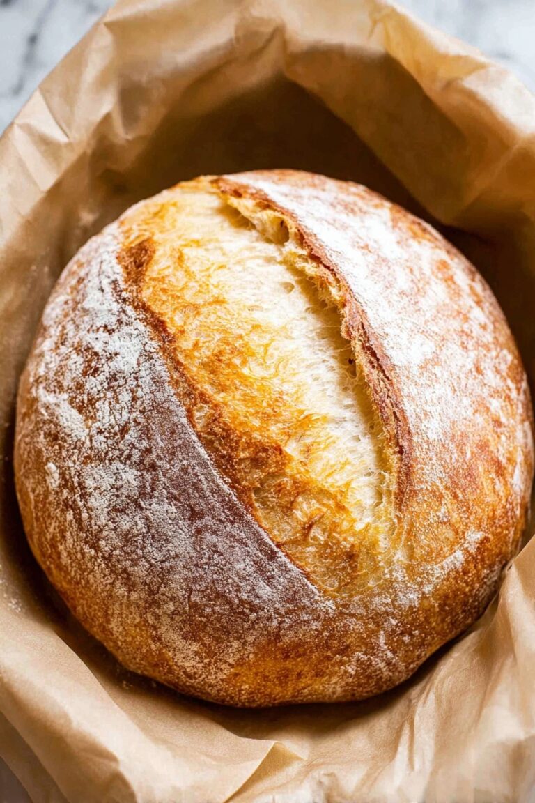 Easiest No Knead Sourdough Bread Recipe