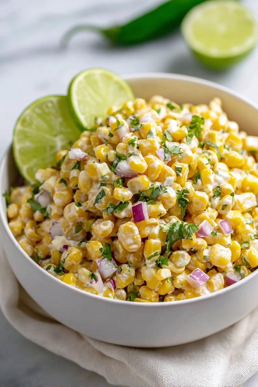 Street Corn Salad with Greek Yogurt Recipe - Serving