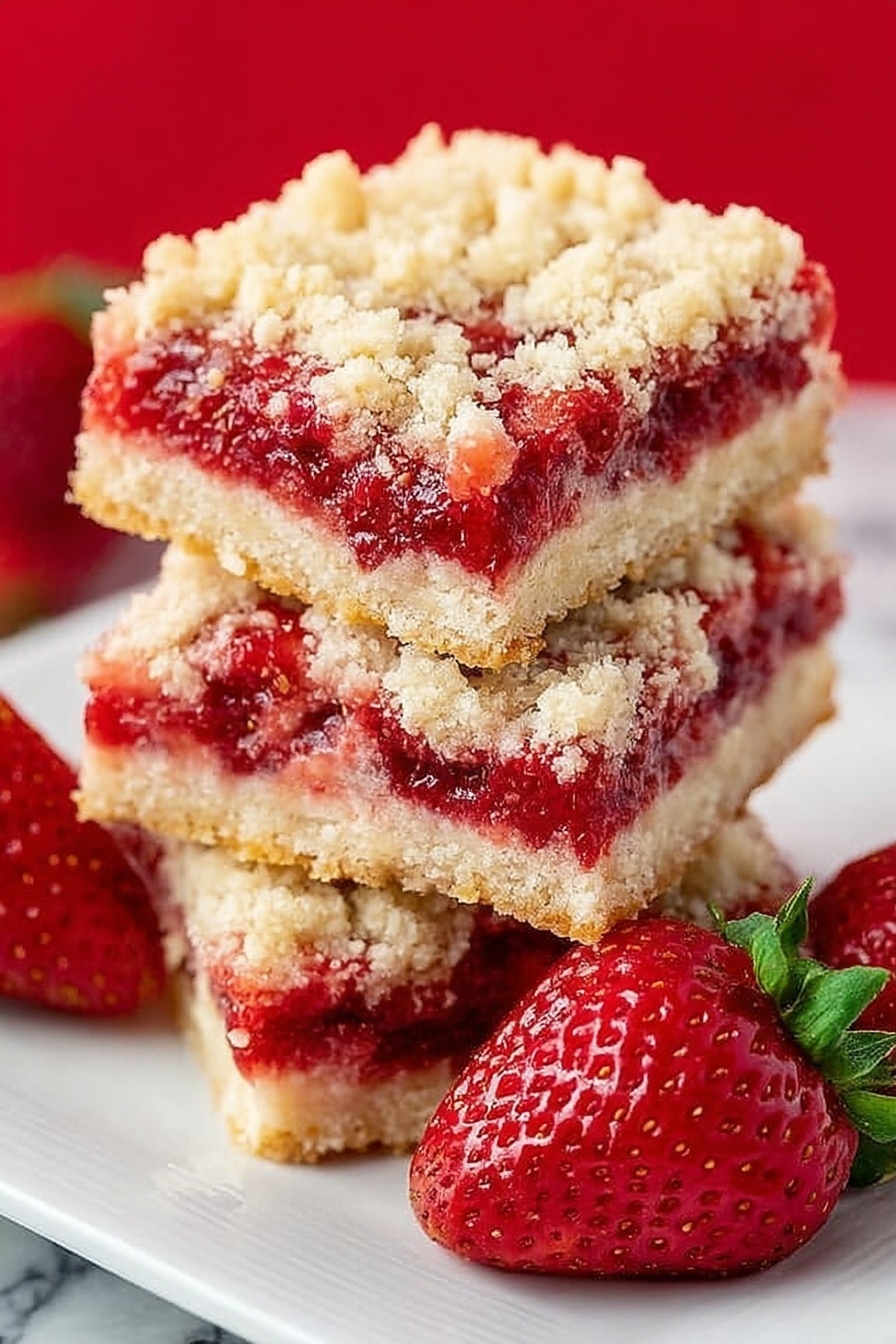 Strawberry Crumb Bars Recipe