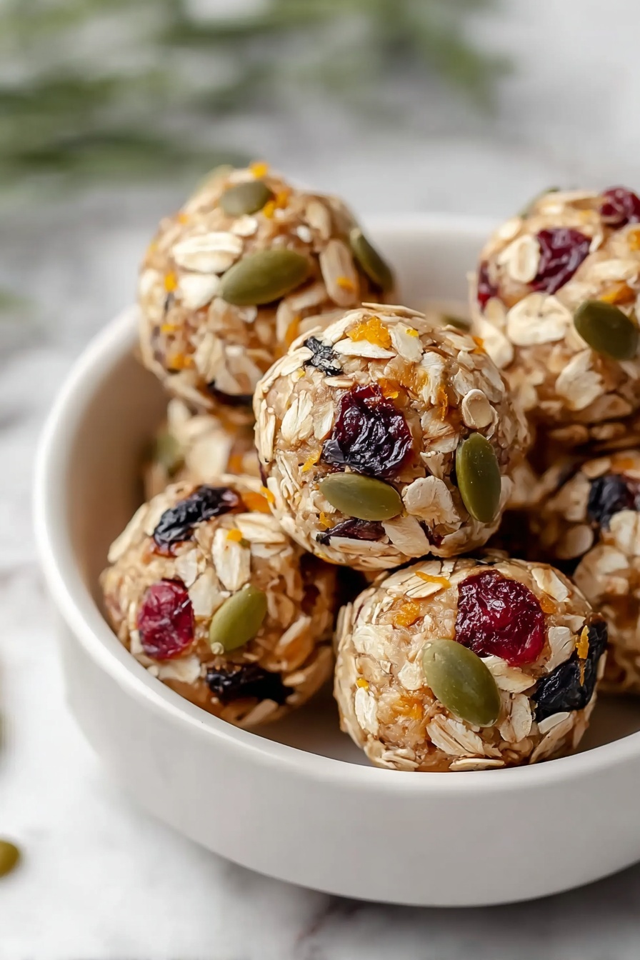 Healthy Pumpkin Seed Cranberry Energy Balls Recipe